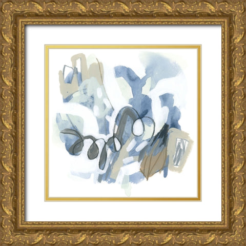 Cord Motion IV Gold Ornate Wood Framed Art Print with Double Matting by Vess, June Erica