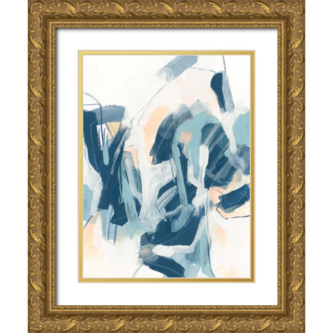 Interlocking Melody I Gold Ornate Wood Framed Art Print with Double Matting by Vess, June Erica