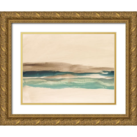 Layered Horizon I Gold Ornate Wood Framed Art Print with Double Matting by Harper, Ethan