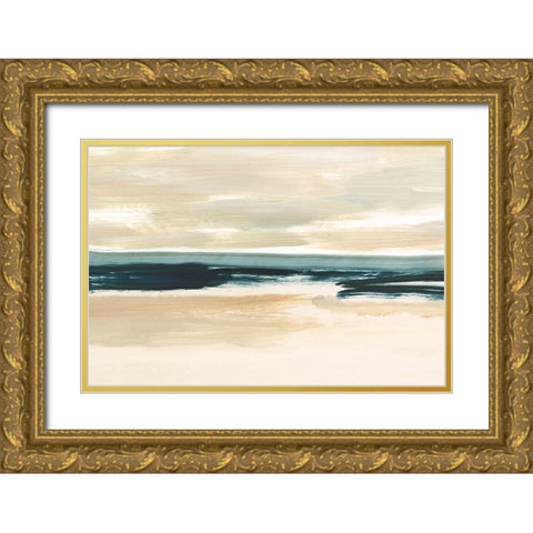 Sand And Sea I Gold Ornate Wood Framed Art Print with Double Matting by Harper, Ethan