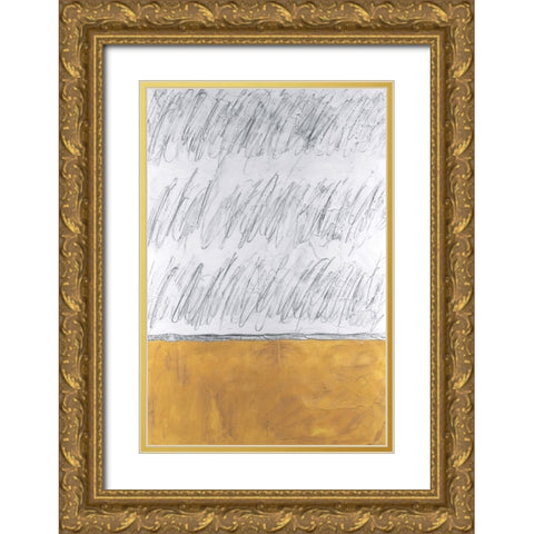 Chroma Tract IV Gold Ornate Wood Framed Art Print with Double Matting by Willett, Michael