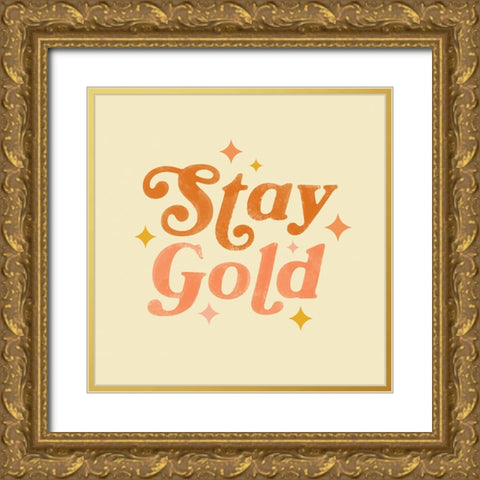 Gleaming Text II Gold Ornate Wood Framed Art Print with Double Matting by Barnes, Victoria