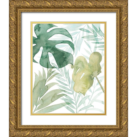 Tropical Whisper I Gold Ornate Wood Framed Art Print with Double Matting by Popp, Grace