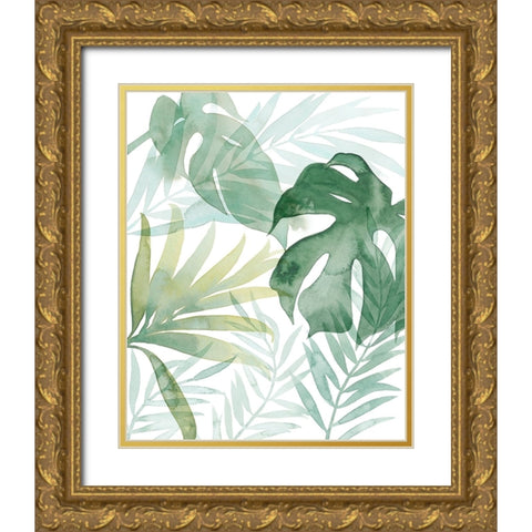 Tropical Whisper II Gold Ornate Wood Framed Art Print with Double Matting by Popp, Grace
