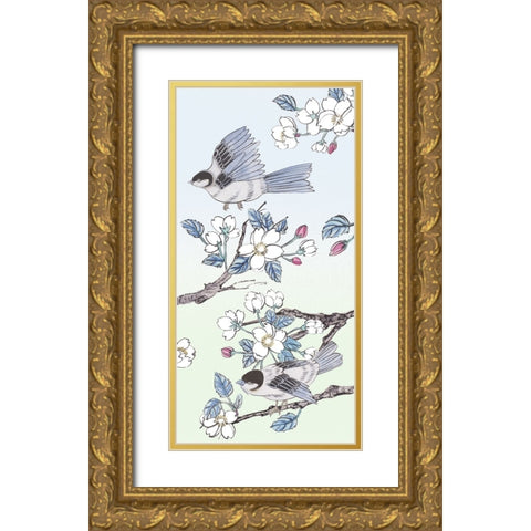 Whispers of Spring I Gold Ornate Wood Framed Art Print with Double Matting by Wang, Melissa