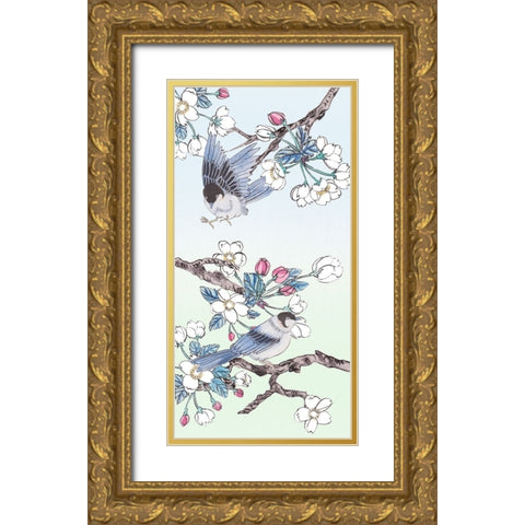 Whispers of Spring II Gold Ornate Wood Framed Art Print with Double Matting by Wang, Melissa