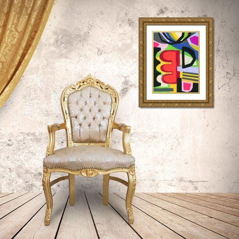 Bold Shape Shift I Gold Ornate Wood Framed Art Print with Double Matting by Galapon, Nikki