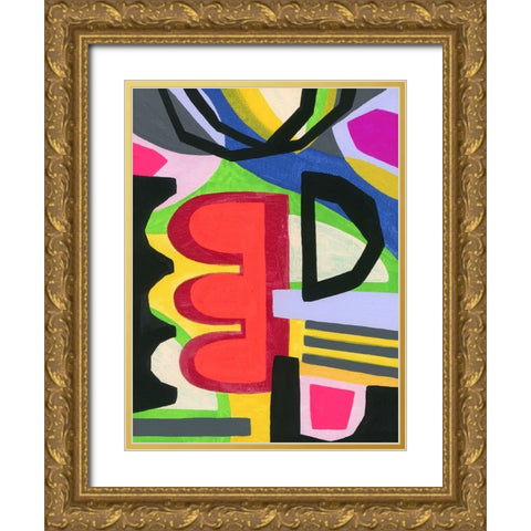 Bold Shape Shift I Gold Ornate Wood Framed Art Print with Double Matting by Galapon, Nikki
