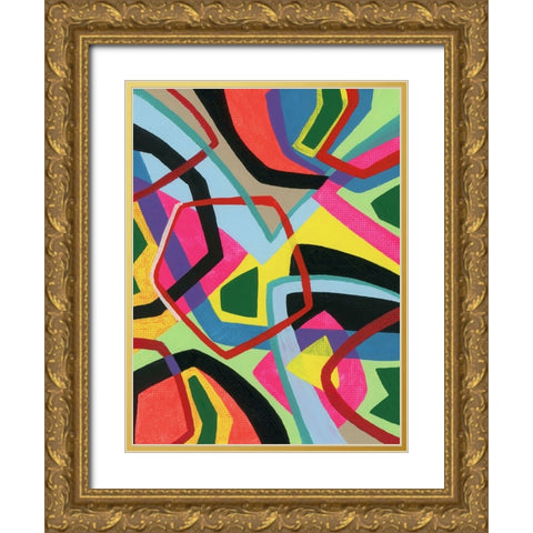 Bold Shape Shift II Gold Ornate Wood Framed Art Print with Double Matting by Galapon, Nikki
