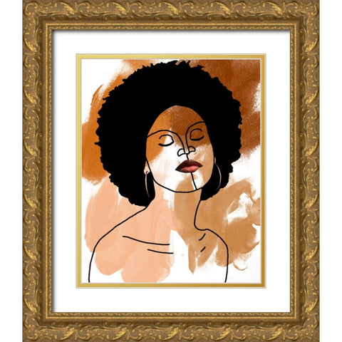 Phenomal Women I Gold Ornate Wood Framed Art Print with Double Matting by Saunders, Alonzo