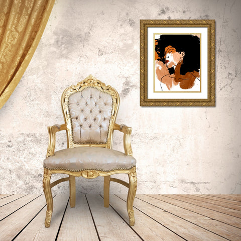 Phenomal Women II Gold Ornate Wood Framed Art Print with Double Matting by Saunders, Alonzo