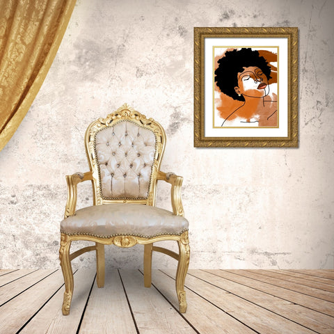 Phenomal Women IV Gold Ornate Wood Framed Art Print with Double Matting by Saunders, Alonzo