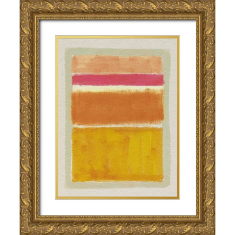 Rothko Inspired Tonescape I Gold Ornate Wood Framed Art Print with Double Matting by Barnes, Victoria