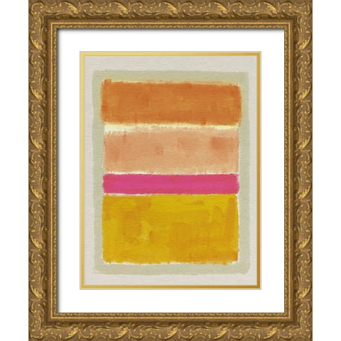 Rothko Inspired Tonescape II Gold Ornate Wood Framed Art Print with Double Matting by Barnes, Victoria