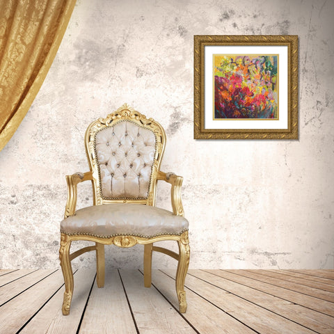 Blooming Heart II Gold Ornate Wood Framed Art Print with Double Matting by Fagan, Dorothy