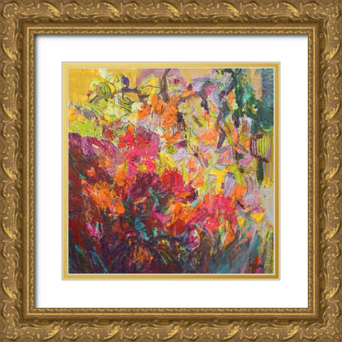 Blooming Heart II Gold Ornate Wood Framed Art Print with Double Matting by Fagan, Dorothy