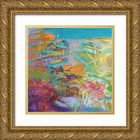 Blooming Heart III Gold Ornate Wood Framed Art Print with Double Matting by Fagan, Dorothy