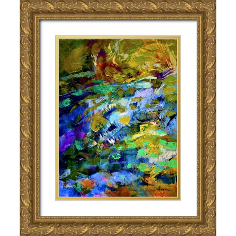 Chrysalis Liquid II Gold Ornate Wood Framed Art Print with Double Matting by Fagan, Dorothy