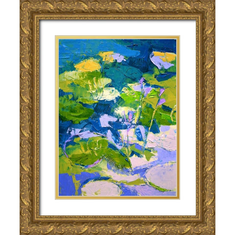Glitter Me Happy II Gold Ornate Wood Framed Art Print with Double Matting by Fagan, Dorothy