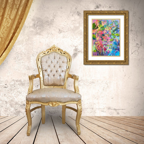 Hot Pink Goddess I Gold Ornate Wood Framed Art Print with Double Matting by Fagan, Dorothy