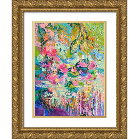 Hot Pink Goddess II Gold Ornate Wood Framed Art Print with Double Matting by Fagan, Dorothy