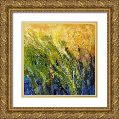 Marsh III Sunrise Gold Ornate Wood Framed Art Print with Double Matting by Fagan, Dorothy