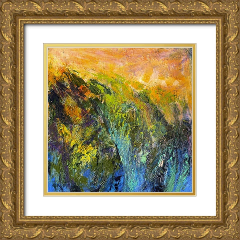 Marsh IV Sunset Gold Ornate Wood Framed Art Print with Double Matting by Fagan, Dorothy