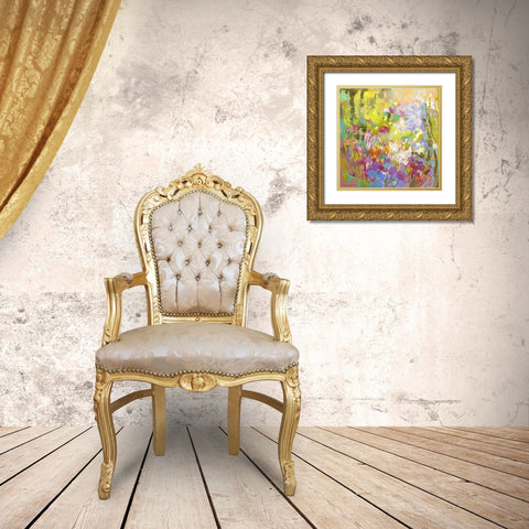 From My Garden Window V Gold Ornate Wood Framed Art Print with Double Matting by Fagan, Dorothy