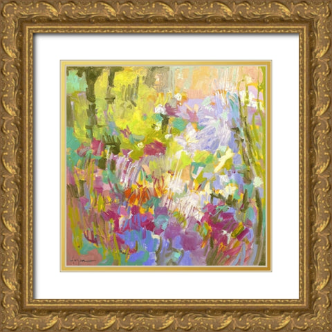 From My Garden Window V Gold Ornate Wood Framed Art Print with Double Matting by Fagan, Dorothy