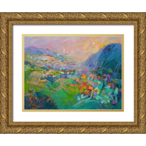Embraced Gold Ornate Wood Framed Art Print with Double Matting by Fagan, Dorothy