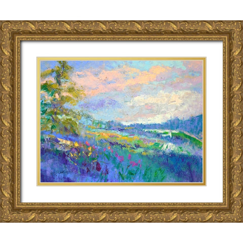On a Happy Day Gold Ornate Wood Framed Art Print with Double Matting by Fagan, Dorothy