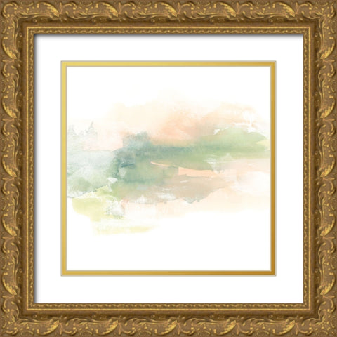 Patina Coastline I Gold Ornate Wood Framed Art Print with Double Matting by Vess, June Erica
