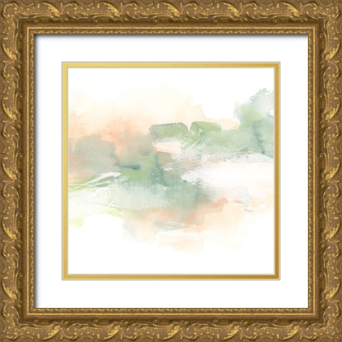 Patina Coastline III Gold Ornate Wood Framed Art Print with Double Matting by Vess, June Erica
