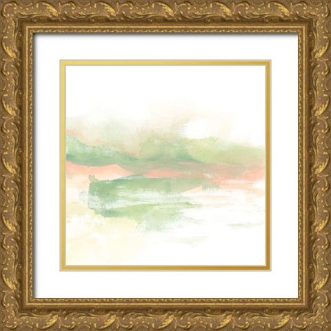 Patina Coastline IV Gold Ornate Wood Framed Art Print with Double Matting by Vess, June Erica
