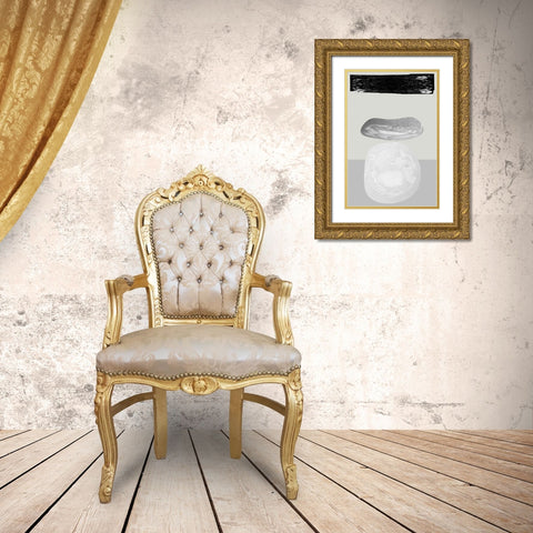 Eggy II Gold Ornate Wood Framed Art Print with Double Matting by Cartissi