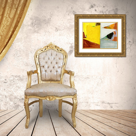 Jigsaw 3 Gold Ornate Wood Framed Art Print with Double Matting by Cartissi