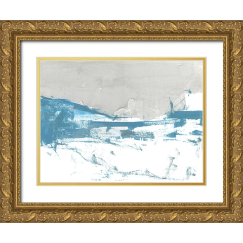 Meta Land I Gold Ornate Wood Framed Art Print with Double Matting by Cartissi