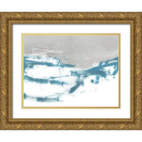 Meta Land III Gold Ornate Wood Framed Art Print with Double Matting by Cartissi
