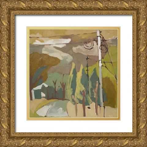 Wires III Gold Ornate Wood Framed Art Print with Double Matting by Ferrell, Erin McGee
