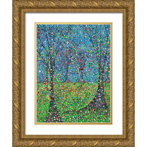 Phosphene Gold Ornate Wood Framed Art Print with Double Matting by Dignan, Lawrie