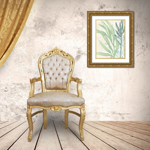 Swaying Seagrass IV Gold Ornate Wood Framed Art Print with Double Matting by Vess, June Erica