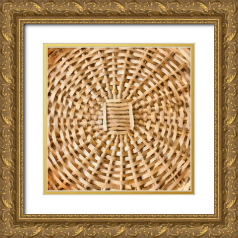 Basket Bottom I Gold Ornate Wood Framed Art Print with Double Matting by Saunders, Alonzo