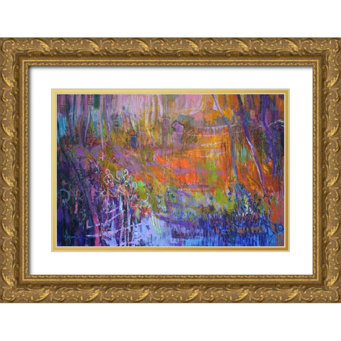 Nocturn in the Secret Gold Ornate Wood Framed Art Print with Double Matting by Fagan, Dorothy