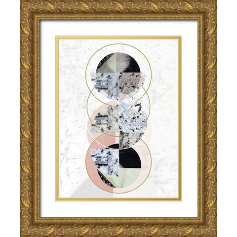Inner Circles II Gold Ornate Wood Framed Art Print with Double Matting by Cartissi
