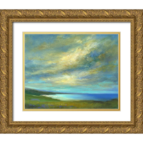 Coastal Views I Gold Ornate Wood Framed Art Print with Double Matting by Finch, Sheila