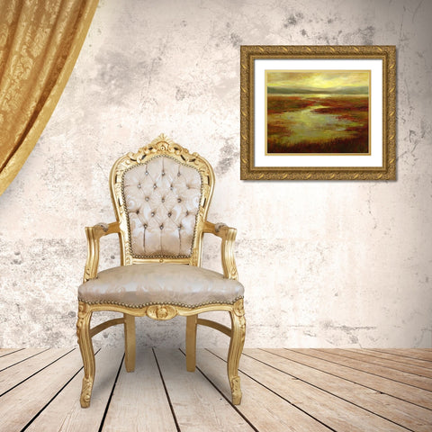 Coastal Views V Gold Ornate Wood Framed Art Print with Double Matting by Finch, Sheila