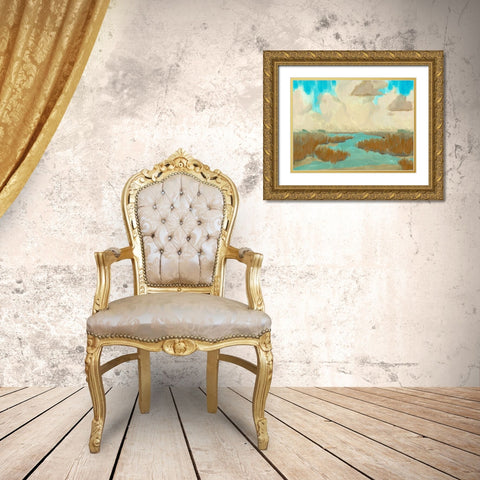 Fripp Island Water I Gold Ornate Wood Framed Art Print with Double Matting by Green, Jacob