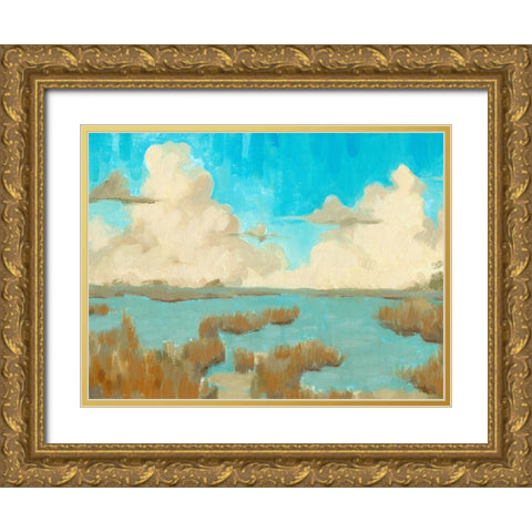 Fripp Island Water II Gold Ornate Wood Framed Art Print with Double Matting by Green, Jacob