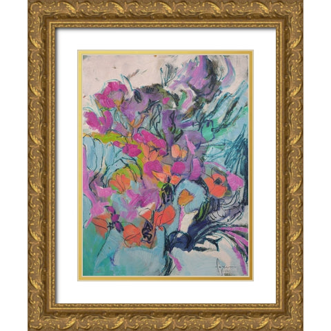Flourish Gold Ornate Wood Framed Art Print with Double Matting by Fagan, Dorothy