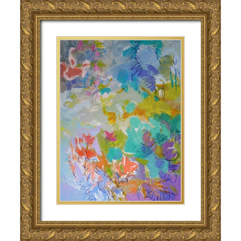 Let Me Bloom I Am Gold Ornate Wood Framed Art Print with Double Matting by Fagan, Dorothy